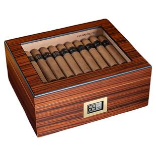 汉尼库克 雪茄盒 古巴雪茄保湿盒雪松木雪茄柜家用密封恒湿雪茄箱