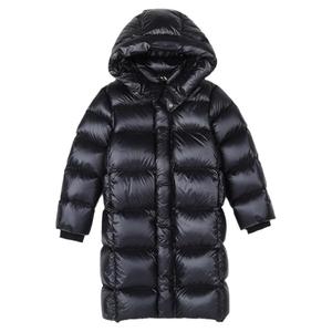 女童羽绒服冬季2024新款长款中大童超好看高级黑洋气时髦外套儿童