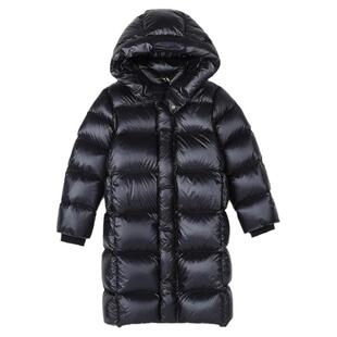 女童羽绒服冬季2025新款长款中大童超好看高级黑洋气时髦儿童外套