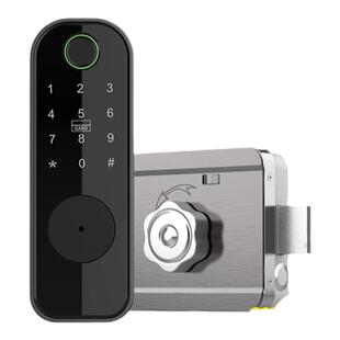 亿联智能铁门庭院门指纹锁老式防盗门改智能锁铁门电子密码牛头锁