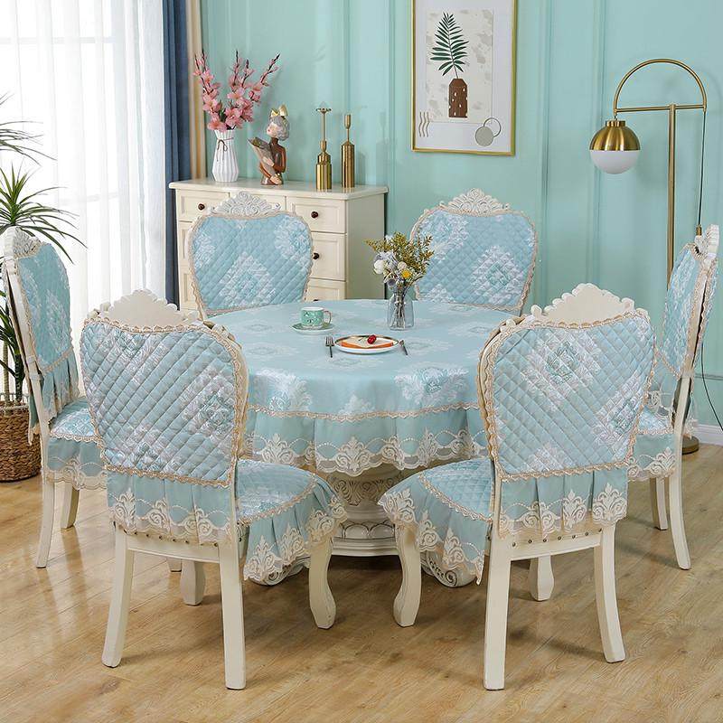 中式餐椅套坐垫加大蕾丝餐桌布欧式椅子套套装家用现代简约凳子套
