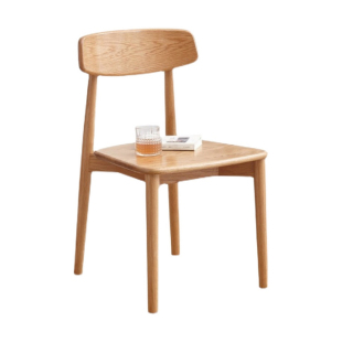 工厂直销纯实木餐椅全红橡木椅子北美书桌椅北欧简约餐厅