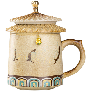 故宫文创敦煌陶瓷泡茶杯马克杯茶水分离杯子办公杯水杯定制礼品