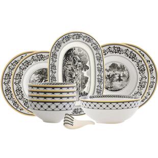 [新年礼]villeroyboch德国唯宝奥顿餐具套装欧式复古高级陶瓷碗盘