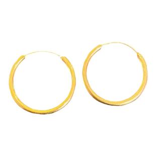 沙金耳圈光面小拧丝麻花小细耳饰不易过敏通体一色仿真金耳包耳环