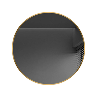 北欧简约卫生间镜子时尚洗手间台铝合金圆镜壁挂浴室镜圆形玻璃镜