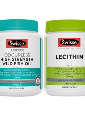 【2瓶】Swisse鱼油卵磷脂组合装