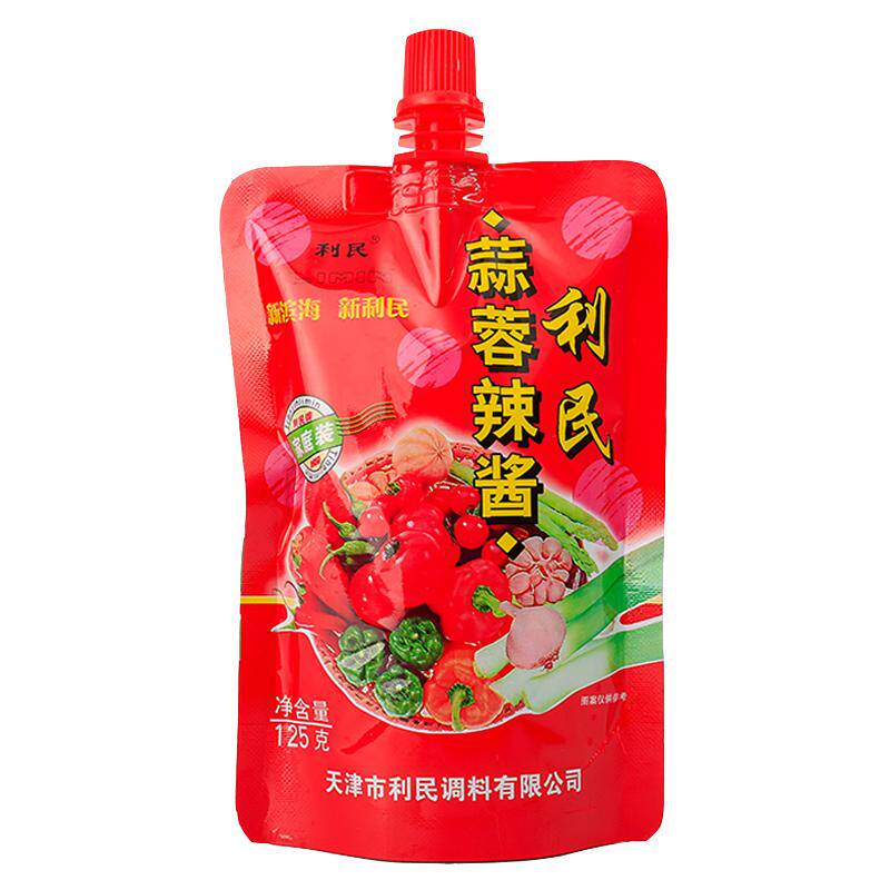天津利民蒜蓉辣酱淄博烧烤酱小包装东北辣椒酱下饭拌饭拌面酱料