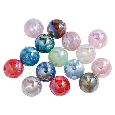 【30颗装】海蒂12MM流星马贝直孔圆珠DIY手机链串珠饰品配件散珠