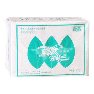 蓝欣平板卫生纸400g5包家用厕纸家庭实惠装厕所方块老式双灯草纸