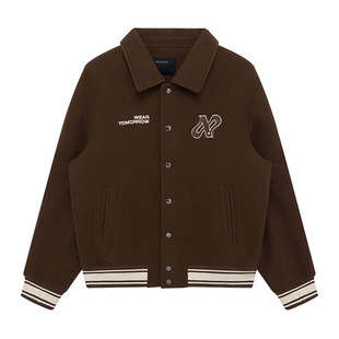 柜1699[G]男装短款毛呢棒球夹克 冬季 76羊毛 翻领情侣外套0017I