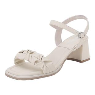 大东高跟凉鞋女款2026新款夏季配裙子女鞋一字带粗跟高跟鞋女百搭