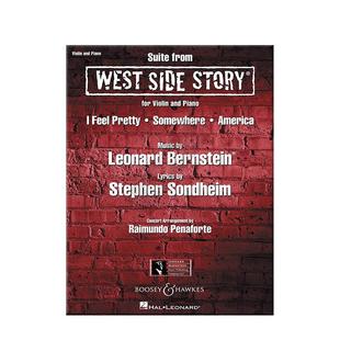 伯恩斯坦 西区故事 小提琴附钢伴 海伦德原版乐谱书 West Side Story Suite For Violin And Piano HL00450113