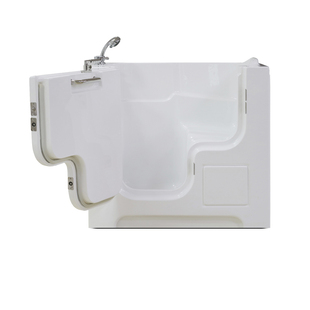 老年步入式开门坐泡冲浪按摩泡泡浴恒温智能控制扶手枕头浴缸