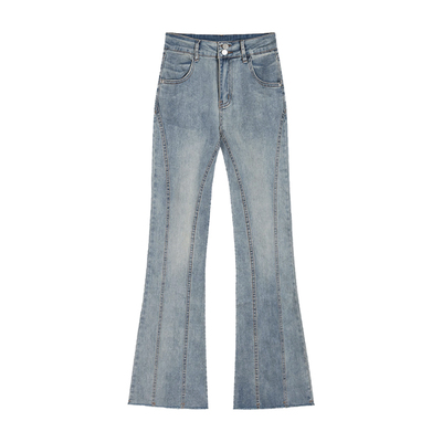 专治腿粗，修容腿型的微喇牛仔裤