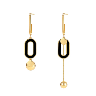 高级感轻奢长款几何不对称耳环女简约百搭网红气质流苏耳坠显瘦