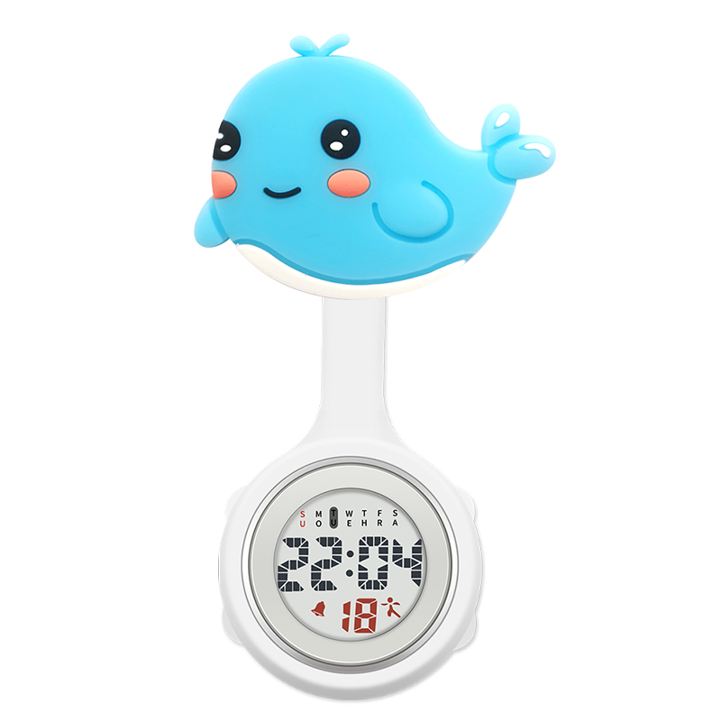 定制刻字卡通护士表女款学生考试胸表怀表男别针夜光简约电子挂表