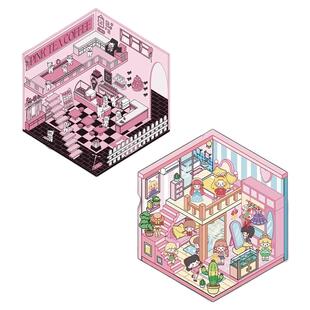 儿童礼物玩具女孩造景贴纸微缩场景合集本立体小屋贴画手账