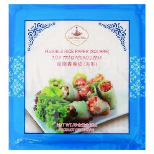 越南进口水妈妈春卷皮米纸寿司卷即食水晶春饼透明米皮340g炸春卷
