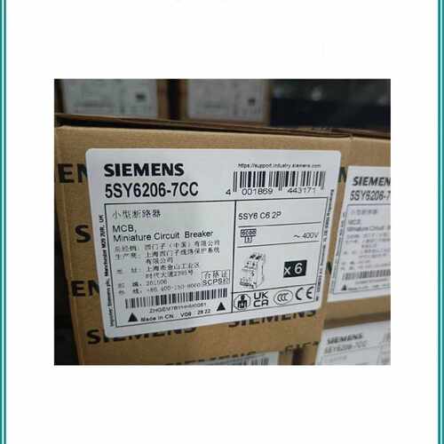 议价5SY62067CC西门子 5SY6微型断路器 C6 2P原装正品 5SY6206-7C
