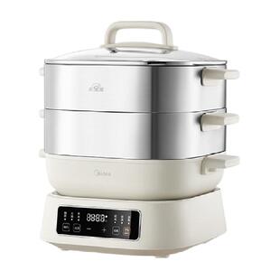 美的电蒸锅不锈钢家用多功能大容量智能预约全自动蒸煮一