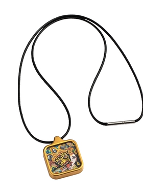 藏式扎基拉姆蜡皮绳项链