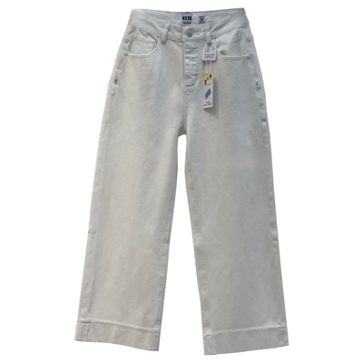 HX2G白色九分阔腿裤女2026春夏