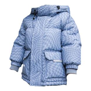 韦氏亲子冬季儿童男童女童中大童宝宝羽绒服外套连帽中长款加厚