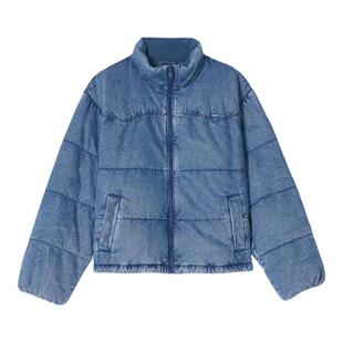Levi's李维斯26年冬季新款女士美式复古短款休闲立领牛仔羽绒服