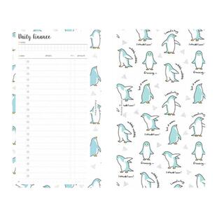 pinkline企鹅理财组合可爱彩色活页替芯手账内芯A6A7A5slim家计本