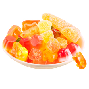 徐福记果汁橡皮糖大橘瓣形状软糖好吃的软糯糖果零食散装官方正品