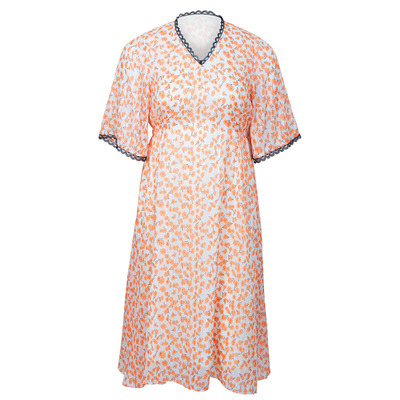 美丽客栈浪漫碎花大码连衣裙