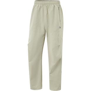 李宁阔腿裤男士新款宽松伞兵裤休闲工装裤子直筒裤户外梭织运动裤