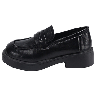 黑色乐福鞋女厚底英伦风玛丽珍单鞋春秋季日系jk制服小皮鞋配裙子