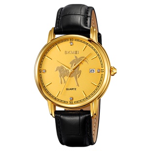 时刻美外贸手表个性创意十二生肖表盘时尚男表男士商务石英表镶钻