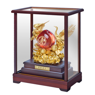 足金金箔松鹤寿桃90寿礼老人生日礼物长辈60八十大寿 diy祝寿礼品