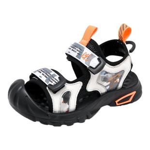 男童包头凉鞋夏季2025新款潮宝宝软底小童沙滩儿童鞋子中大童男孩