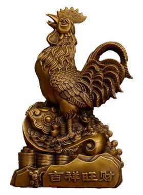 黄铜客厅家用铜公鸡铜母鸡黄铜