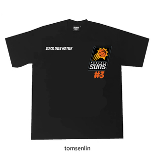 tomsenlin乌布雷太阳队紫色潮牌嘻哈HIPHOP夏季vintag短袖t恤RAP