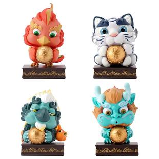 故宫 四灵圣兽摆件 青龙玄武朱雀白虎 树脂国风潮玩礼物 故宫文创