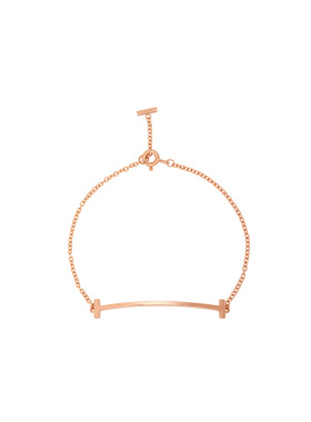 9.9新TIFFANY & CO.蒂芙尼 T系列 Smile 18K玫瑰金时尚女款手链