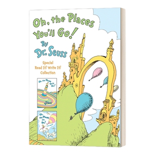 英文原版 Oh, the Places You'll Go! The Read It! Write It! 你会去的地方 苏斯博士经典绘本活动书 2册套装 进口英语原版书籍