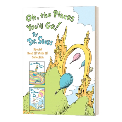 英文原版 Oh, the Places You'll Go! The Read It! Write It! 你会去的地方 苏斯博士经典绘本活动书 2册套装 进口英语原版书籍