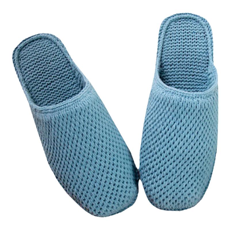 雅馨绣坊diy毛线钩织手工编织鞋橡胶底四股奶棉单色勾拖鞋材料包