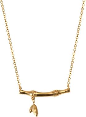 钛钢十字链女竹子吊坠百搭潮