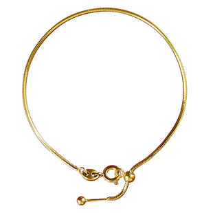 喵吉针式手链串珠蛇骨链穿小孔极细DIY手链配件金色银色万能链