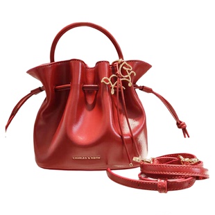 CHARLES&KEITH小CK2-10271696新年系列简约手提包水桶包单肩斜挎