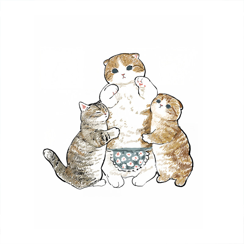 猫咪图案免打孔防水防霉浴帘