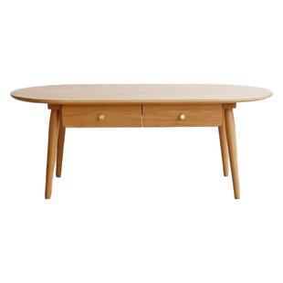 艾丽米安  全实木茶几原木双层橡木客厅家具咖啡桌小户型日式简约