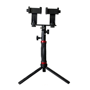 双机位手机支架360度户外直播支架 俯拍懒人架追剧神器多功能抖音